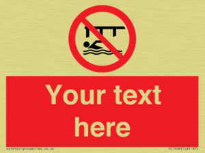 Custom Do not swim in the vicinity of piers